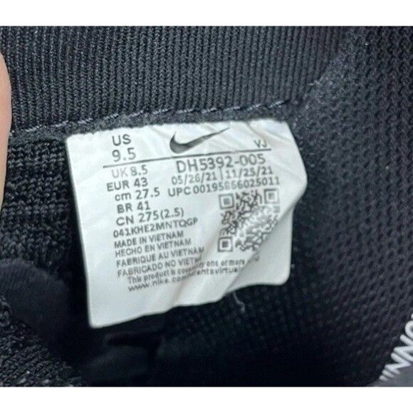 Nike React Infinity Run Flyknit 3 Triple Black DH5392-005 Sneakers Shoes Men 9.5 - Picture 11 of 11